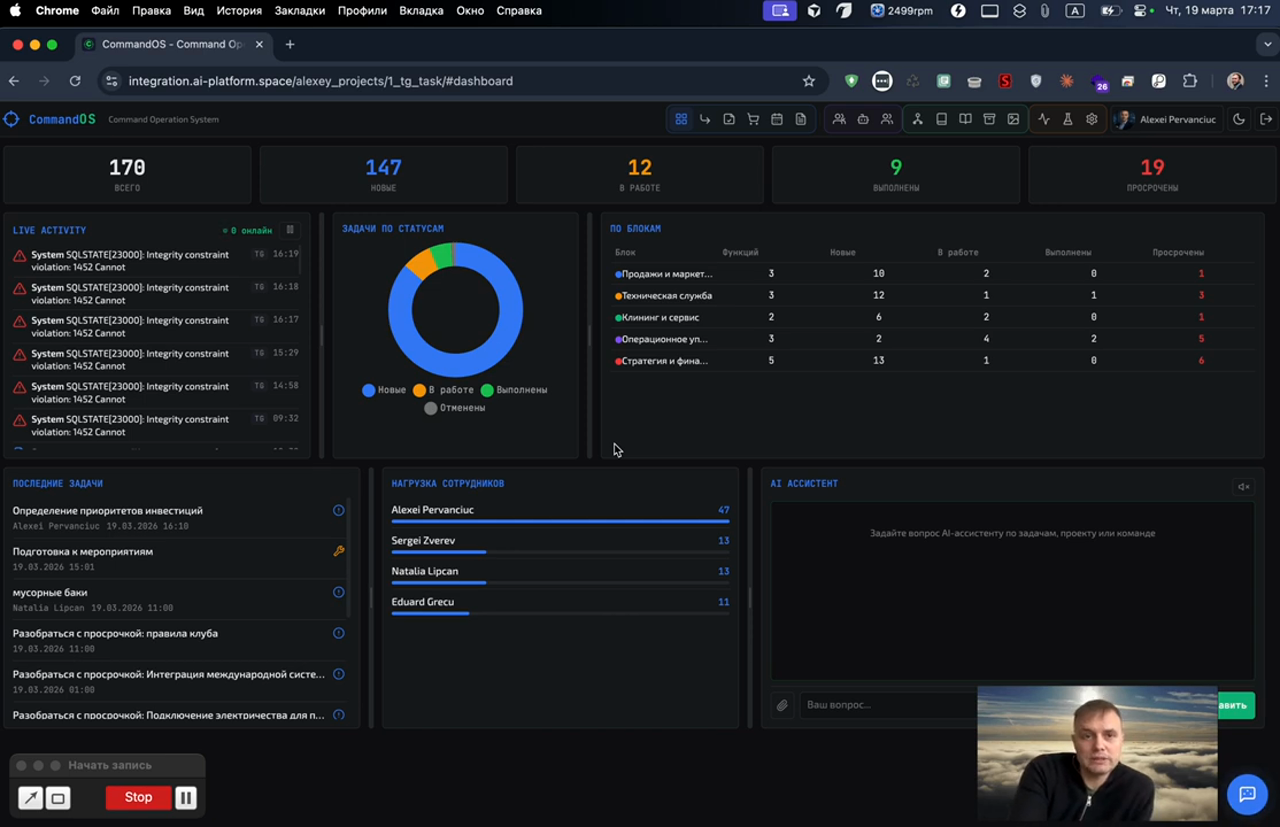 CommandOS Dashboard